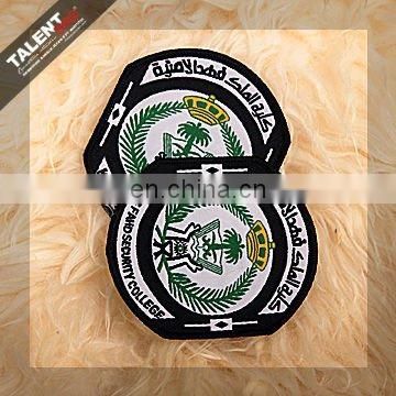 custom school logo uniform embroidery woven badge patch