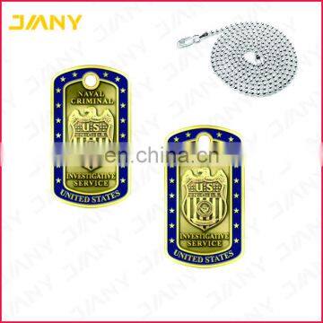 Factory Directly Dog Tag Shaped Military Challenge Coin