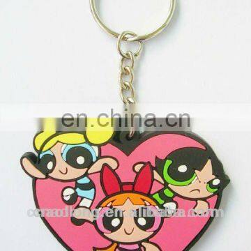 professtional factory made custom molded soft pvc keyring/rubber keychian