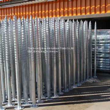 Hot Dip Galvanized Earth Pole Anchor Ground Screw Pile