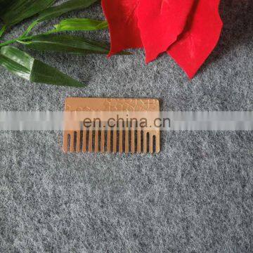 copper plated personalized comb shaped metal plate for girls