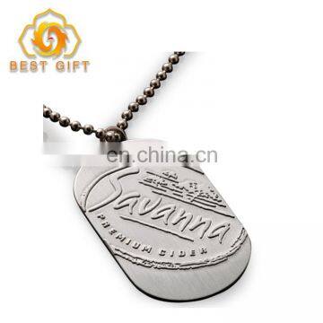 Custom Cheap Debossed Logo Metal Xvideo Dog Tag For Men