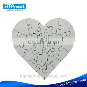 Blank Heart Shape Sublimation Jigsaw Puzzle