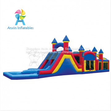 Cheap outdoor kids inflatable bouncer obstacle course equipment