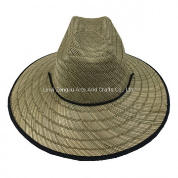 Custom Australia Men's Brands Straw Surf Hat Lifeguard Safari Straw Hat Sombrero Straw Hat Wholesale
