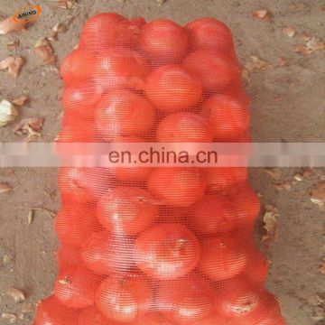 PE raschel packaging onion mesh bag