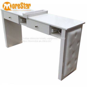 Simple modern luxury design with white marble professional nail manicure table