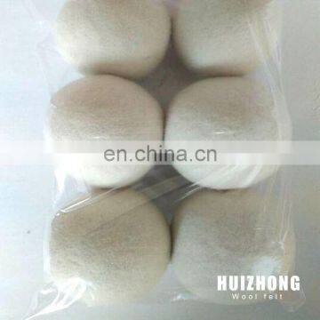 Organic 7.5cm 6 Pack Wool Felt Dryer Balls for Laundry photo-3