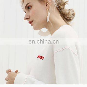 LAITE H2025 High Quality Women Embroidery Casual Sweatshirts Women Crew Neck Sweatshirts Pullover photo-2