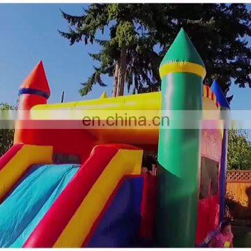 rainbow combo slide inflatable bouncer bouncing jumping bouncy castle