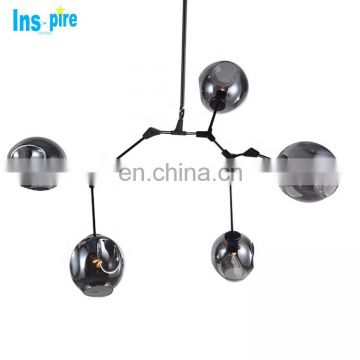 Modern Hand Blown Black Glass Ceiling Glass Ball Pendant Lamp