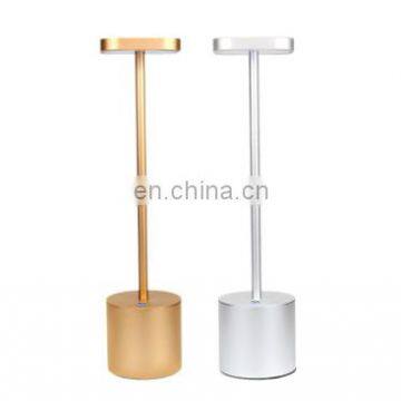 Creative Modern Europe Luxury Design Waterproof Led Rechargeable Touch Dimmable Outdoor Restaurant Table Lamp photo-2