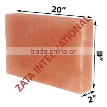 Himalayan Natural Crystal Rock Salt Tiles Plates Slabs Size 20 x 10 x 2 for BBQ Barbecue Cooking searing Serving Grilling