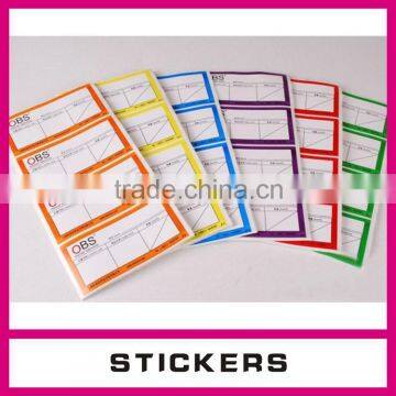 Guangzhou manufacturing pet PP/PVC clear transparent adhesive label