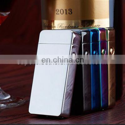 Free printing logo Electric single Arc Lighter Cigarette Lighter Customized USB Lighter Without Oil