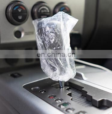 chinese wholesale plastic disposable gear shift covers PE transparent