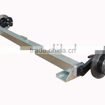 Torsion axle with disc brake