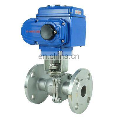 DKV  miniature actuator water gas stainless steel 304 ss304 small electric holder flange ball valve