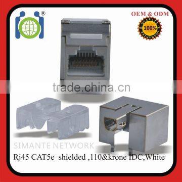 RJ45 CAT5e STP keystone jack Dust Cover Dual IDC