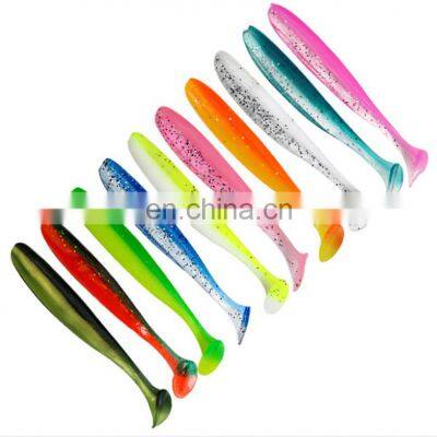 Hot Sale 12cm-9.2g 9cm-4.2g 7cm-2g 5.5cm-1.2g Bass Baits T-tailed Soft Worms Wholesale Fish Supplies China Fishing Equipment