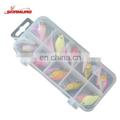 10pcs High quality Mini Crank Fishing lure bait set kit with case Storage box Crankbait bass pesca