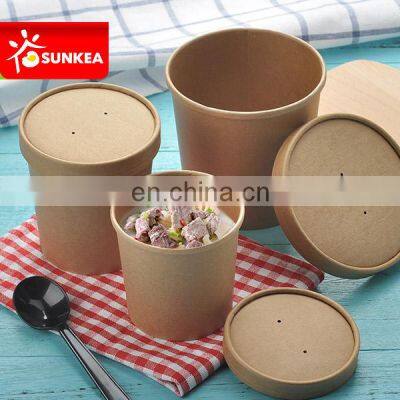 Kraft Paper Soup Cup Paper Lid photo-2