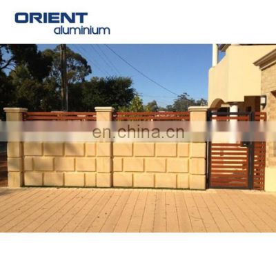 Privacy Fence Panels Wood Grain Color Metal/Aluminum/Vinyl/PVC/Plastic Privacy Fence Panels For Home And G