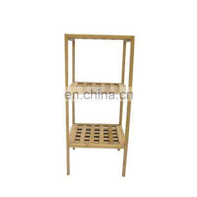 3-Tier Corner Shelf Bamboo Bathroom Towel Shelf and Bamboo Plant Pot Stand