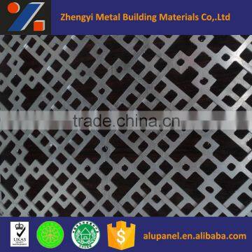 curtain wall aluminum panel with perforated round cornered square patterns
