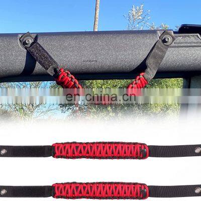 Paracord Roll Bar Front Rear Grab Handles Parts for Ford Bronco 2021 2022 photo-5