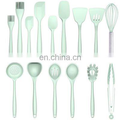 15-piece Silicone Kitchen Utensil Set With Stainless Steel Handle Heat-resistant Kitchen Utensils