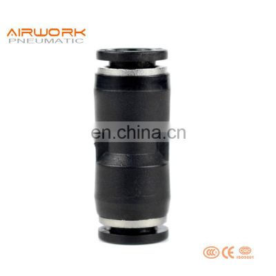 PU Pneumatic air pipe fitting Plastic Equal Union Straight Quick Connector