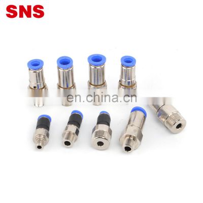 SNS NRC Series pneumatic male threaded rotary tube connector rotating pipe fitting