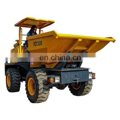 Constructed mini site dumper trucks FCY30R 3 ton with 180 degree rotating bucket