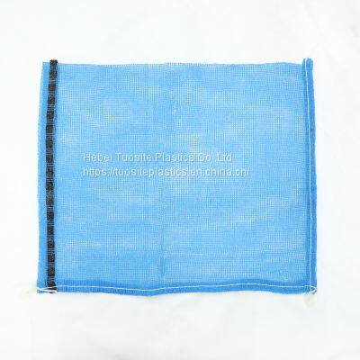 Customized laminited label PP drawstring vegetable Leno Woven mesh bag 25kg 50kg onions potatoes packing sack