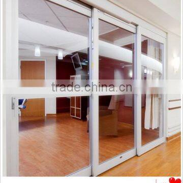 Glass telescopic automatic sliding doors for living room