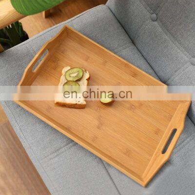 High Quality Japanese Style Simple With Handle Premium Bamboo Fiber Serving Trays