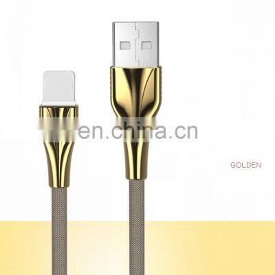 High Quality Zinc Alloy Denim USB Cord Cable Chargeing Usb Data Cable Lightening Cable For Iph/ Type C/Android