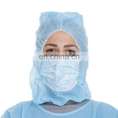 Astronaut Cap, Disposable Face Cover Hat Anti-Dust Non-Woven Hood Head Cap with Elastic Band