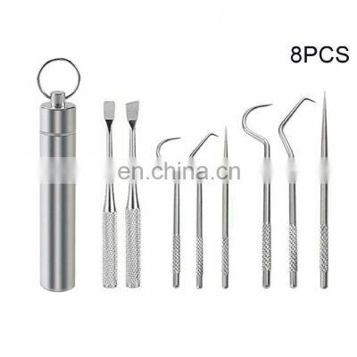 Amazon Reusable Metal Toothpicks Suits Portable Stainless Steel Toothpicks Pocket Set With Holder photo-5