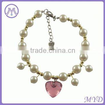 customized metal pearl pendant necklace for pet dog cat