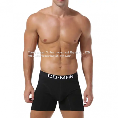 Custom comfortable boxer shorts briefs bamboo fabric black plus size underwear for men