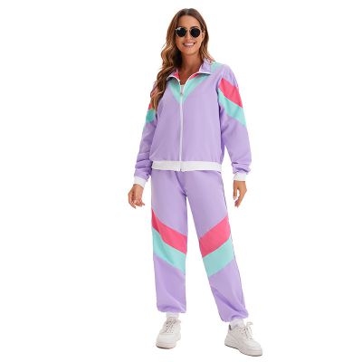 JZR women Hop Carnival Party Halloween Retro 80s 90s Disco pie Cosplay Costume Suit