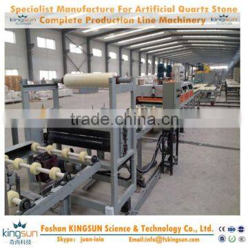 Quartz stone slab plastic film laminated machine with design art