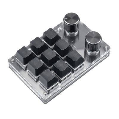 Custom Wired USB Mechanical Keyboard with Knob Volume Button Knob Programming Macro Hotswap Wireless Gaming Keypad