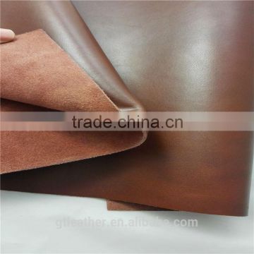 genuine crazy horse leather supplier in China