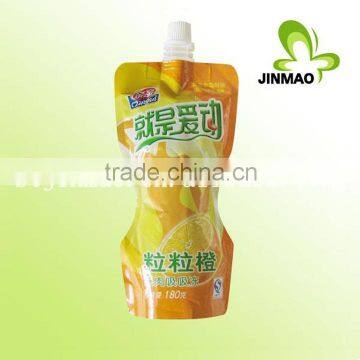 Hot products flexible packaging juice drink spout pouch