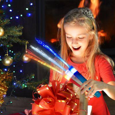 Ishine 2022 New Design Products Light Up Toy Glowing Multicolor Color Changing Optical Fiber Led Stick For Kids Party