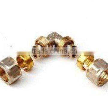 Compression brass pex-al-pex pipe equal elbow fitting