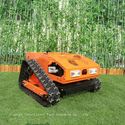 remote control hillside mower, China tracked robot mower price, radio control lawn mower for sale